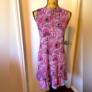 MICHAEL Michael Kors Paisley Print Ruffled Hem Dress